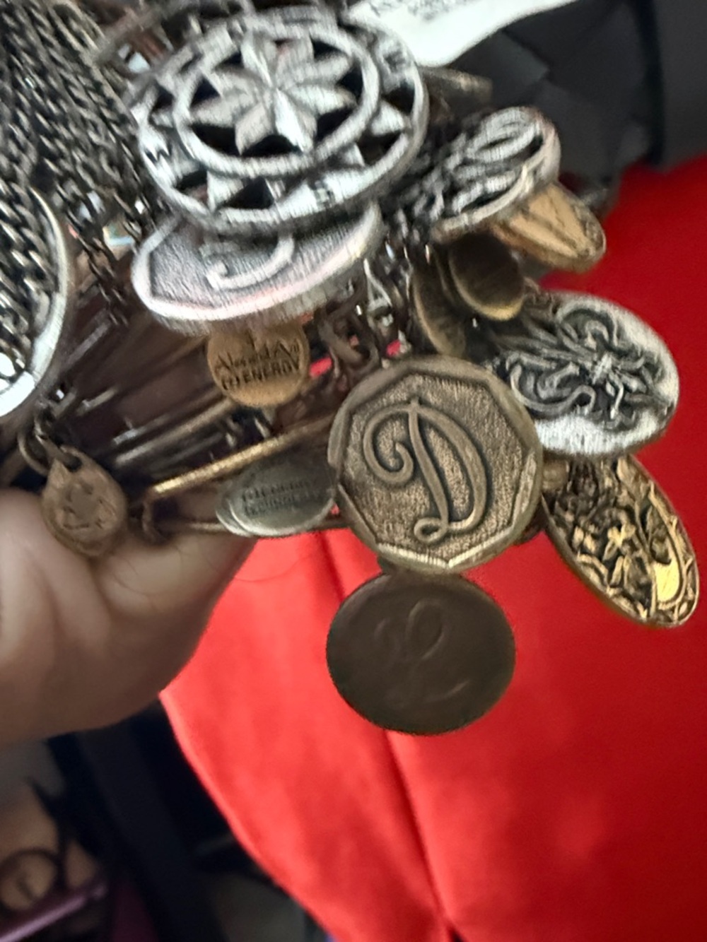 ALEX and ANI 5/25 or $8 Each Vintage Mixed Gold Silver Rose Charm Bracelets - Picture 5 of 8